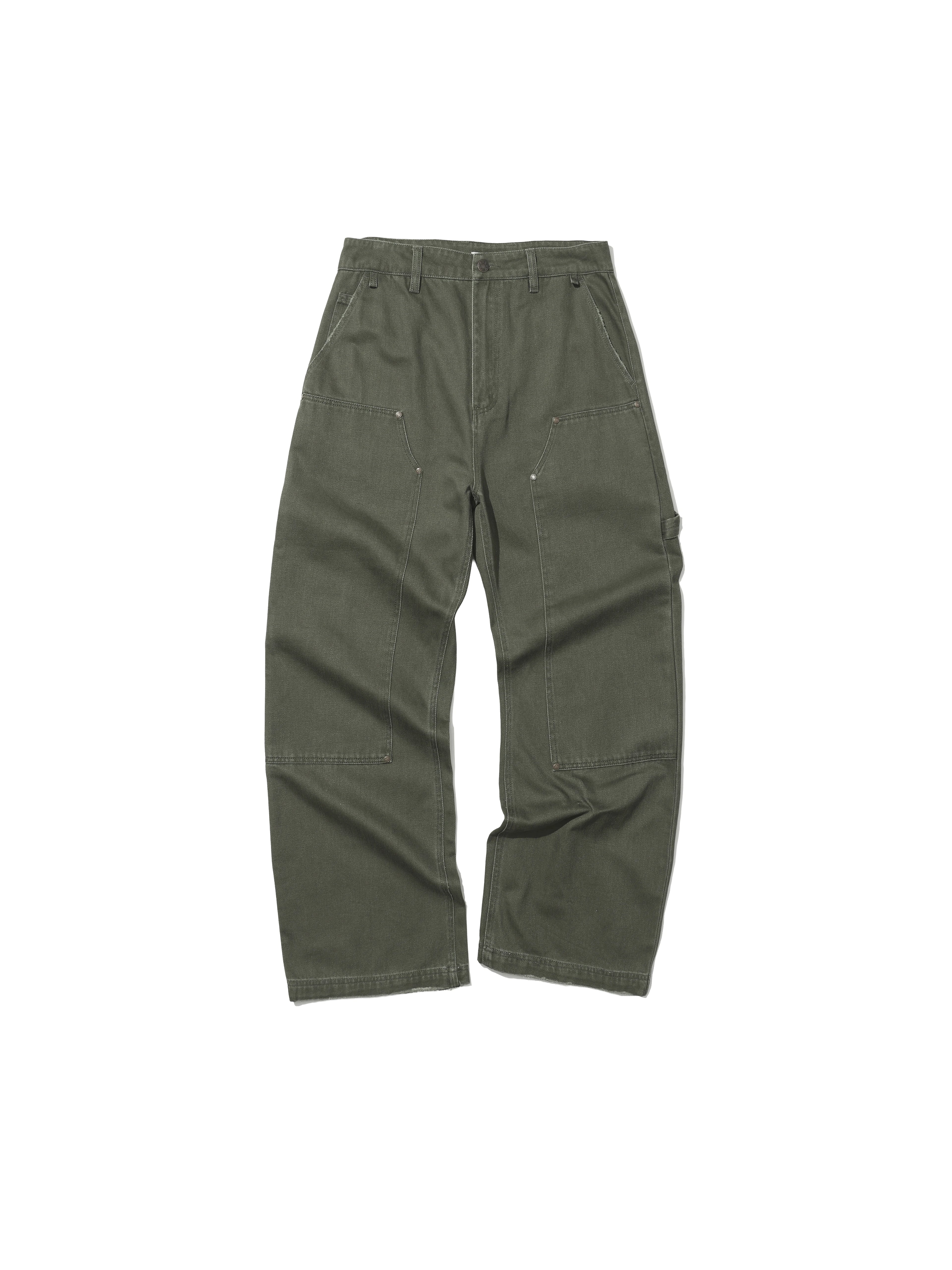 LIBERAFIT Vintage Remake Washed Straight-Leg Carpenter Pants