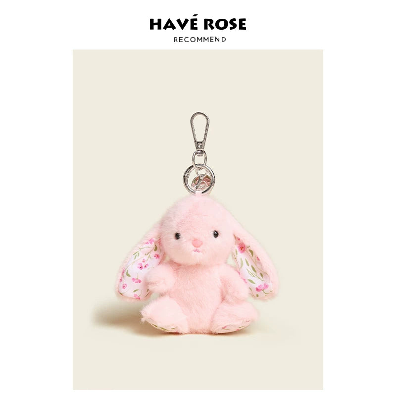 HAVEROSE Plush Rabbit Bag Charm Keychain