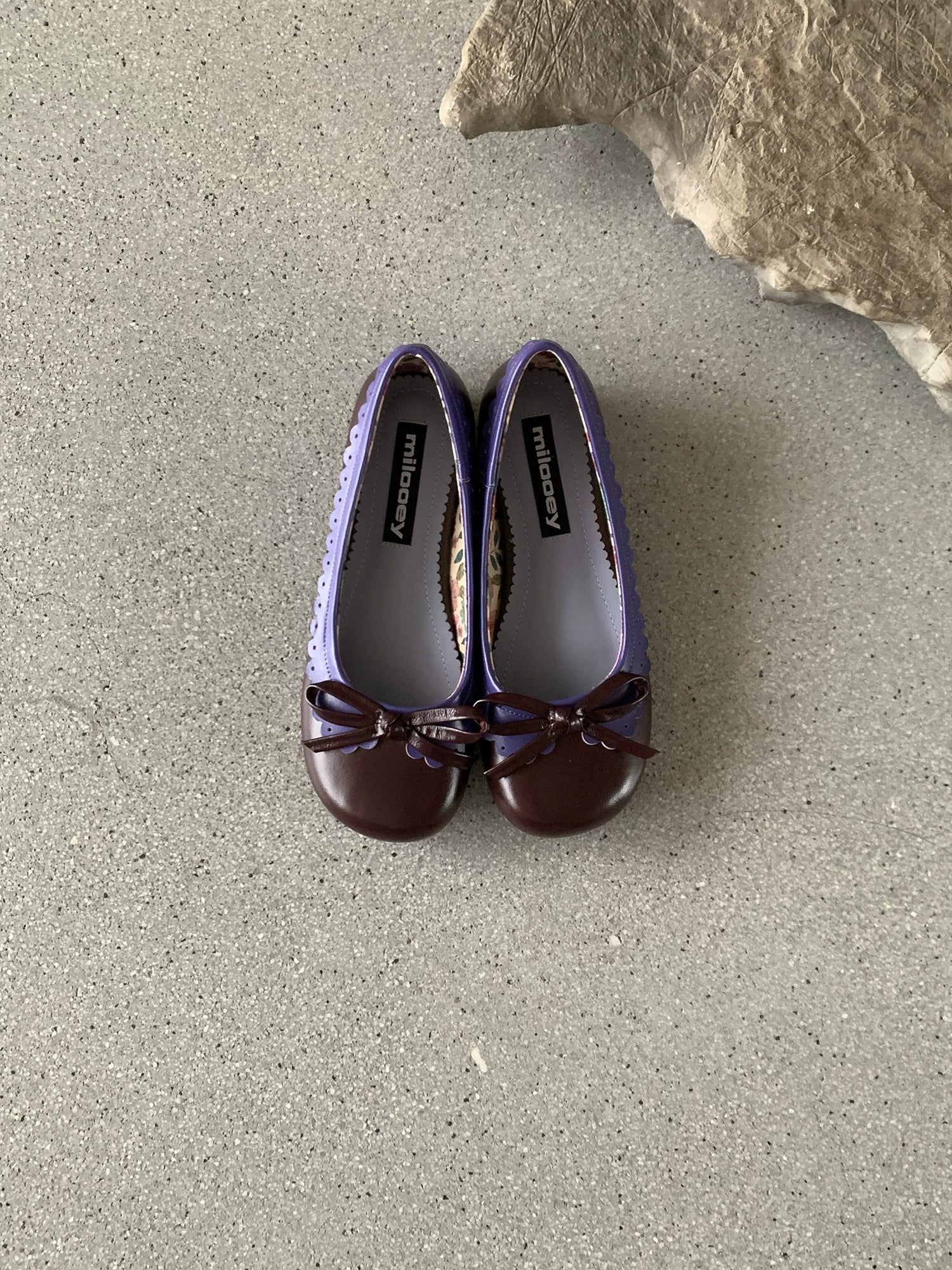 MILOOEY Bow-Detail Leather Ballet Flat