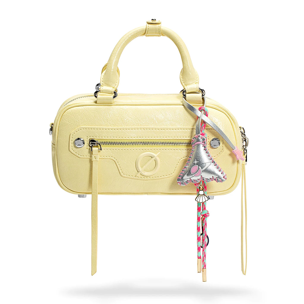 JELLY TOYBOY Hot Pink Faux Leather Zip-Top Boston Bag