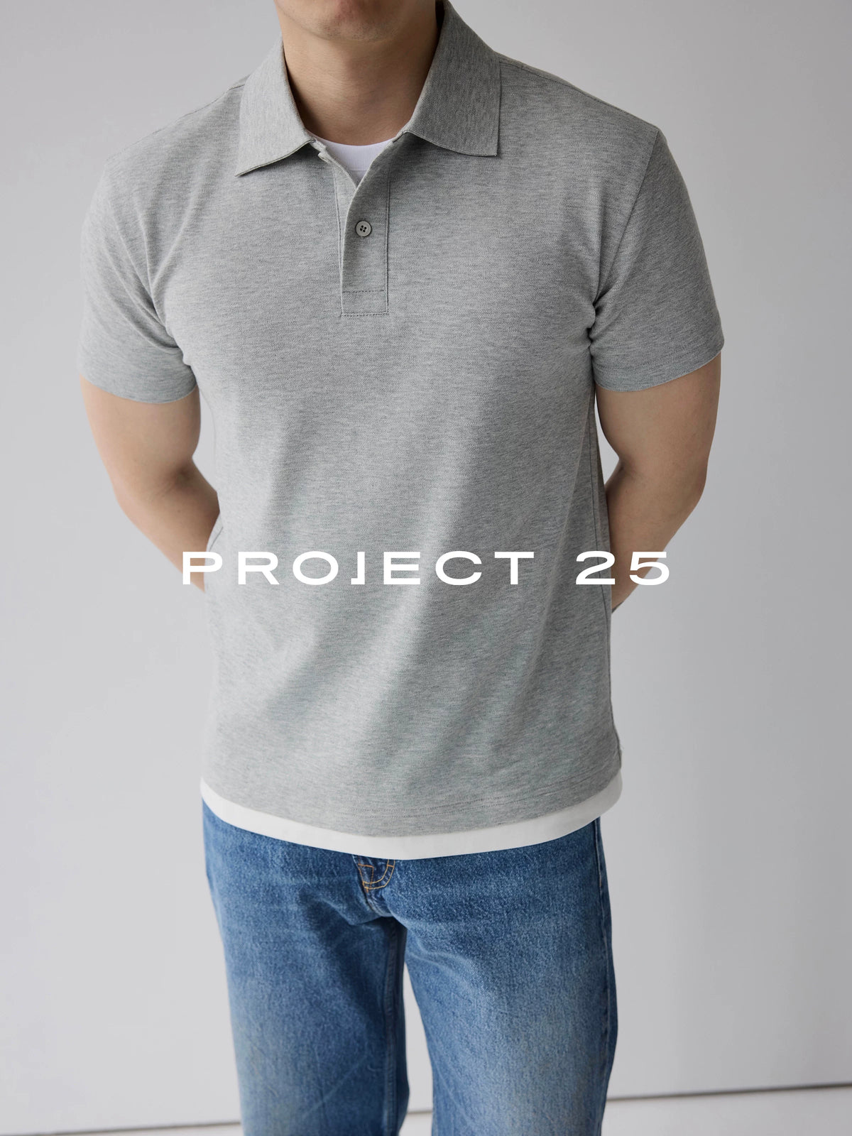 PROJECT 25 Men's -Gauge Pique Sorona Cooling Two-Layer Polo Shirt