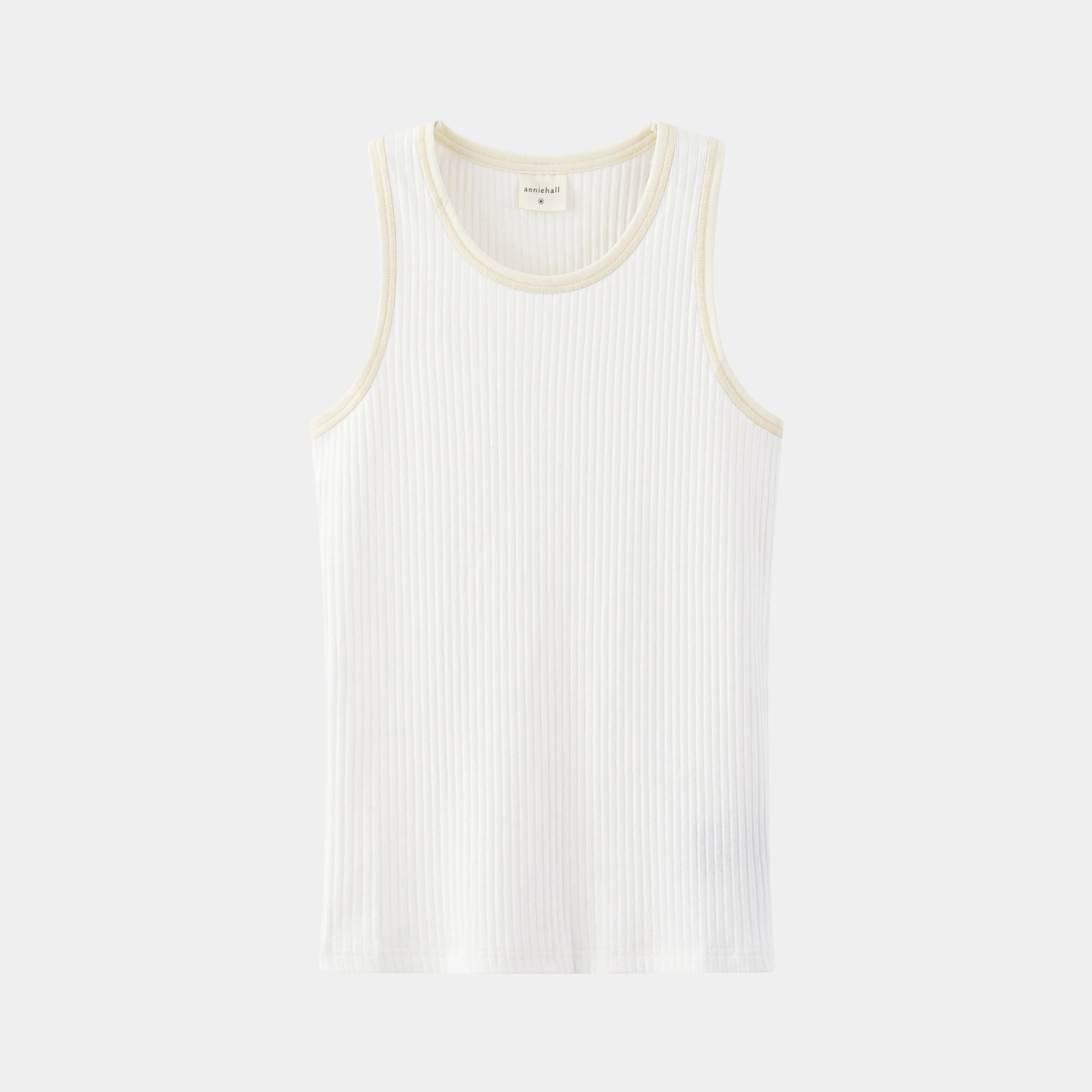Anniehall Ribbed Contrast Heavyweight Tank Top