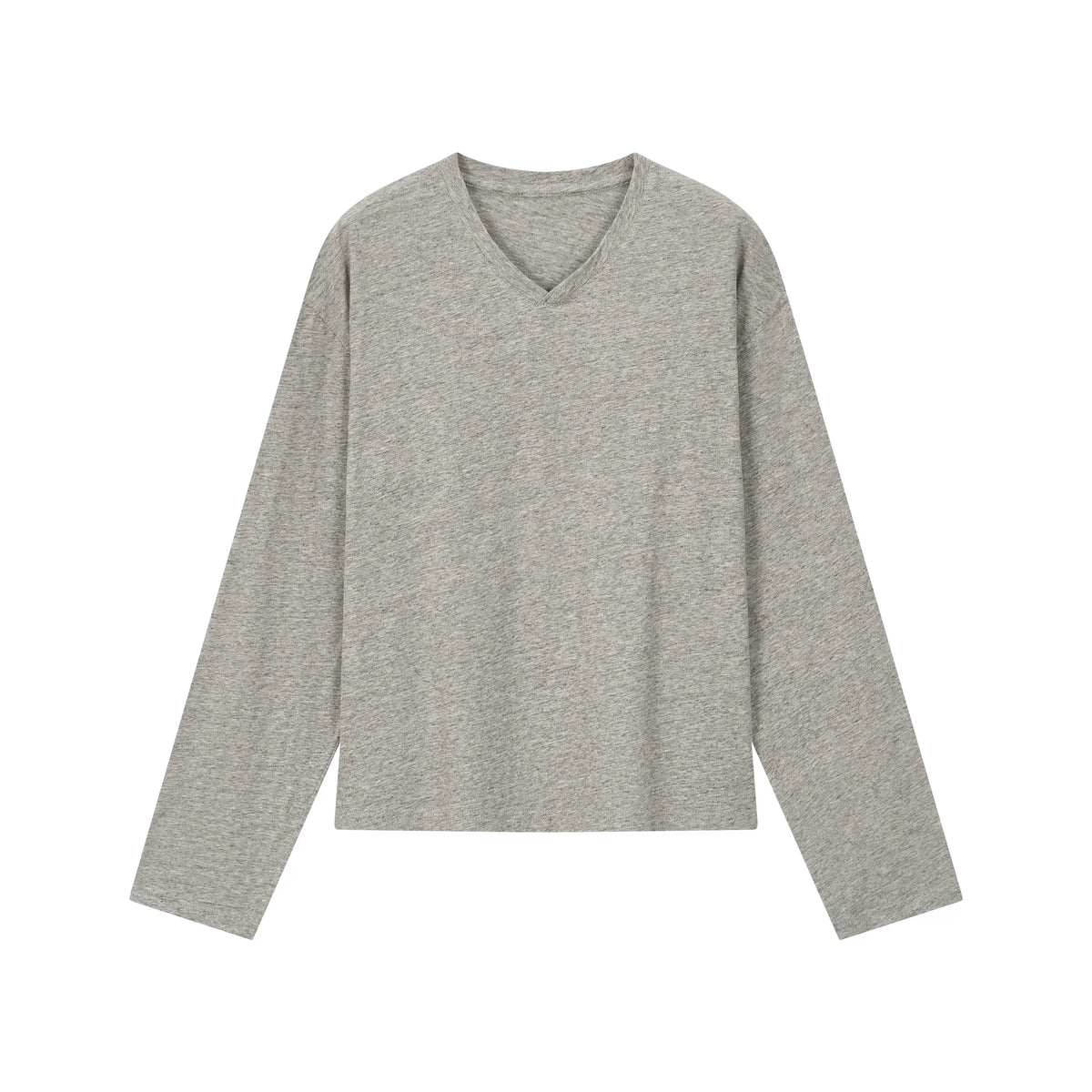 VLABMADE 100% Cotton 150g Breathable Cropped Long-Sleeve Tee