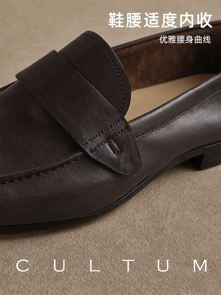 CULTUM Washed Leather Slip-On Loafer