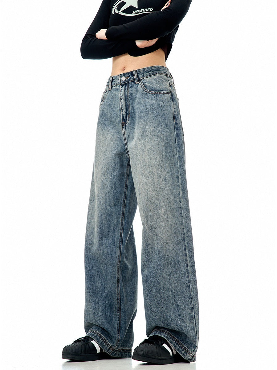 11KN Retro Straight Loose Versatile Jeans