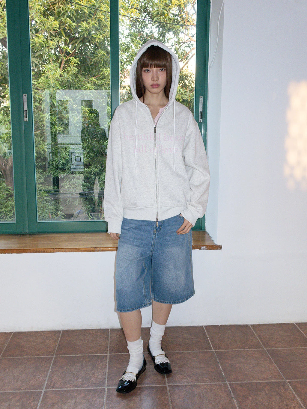 FUNKYFUN Loose Denim Casual Shorts