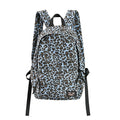 Crying Center Brown Faux Leather Leopard Print Zip-Top Backpack