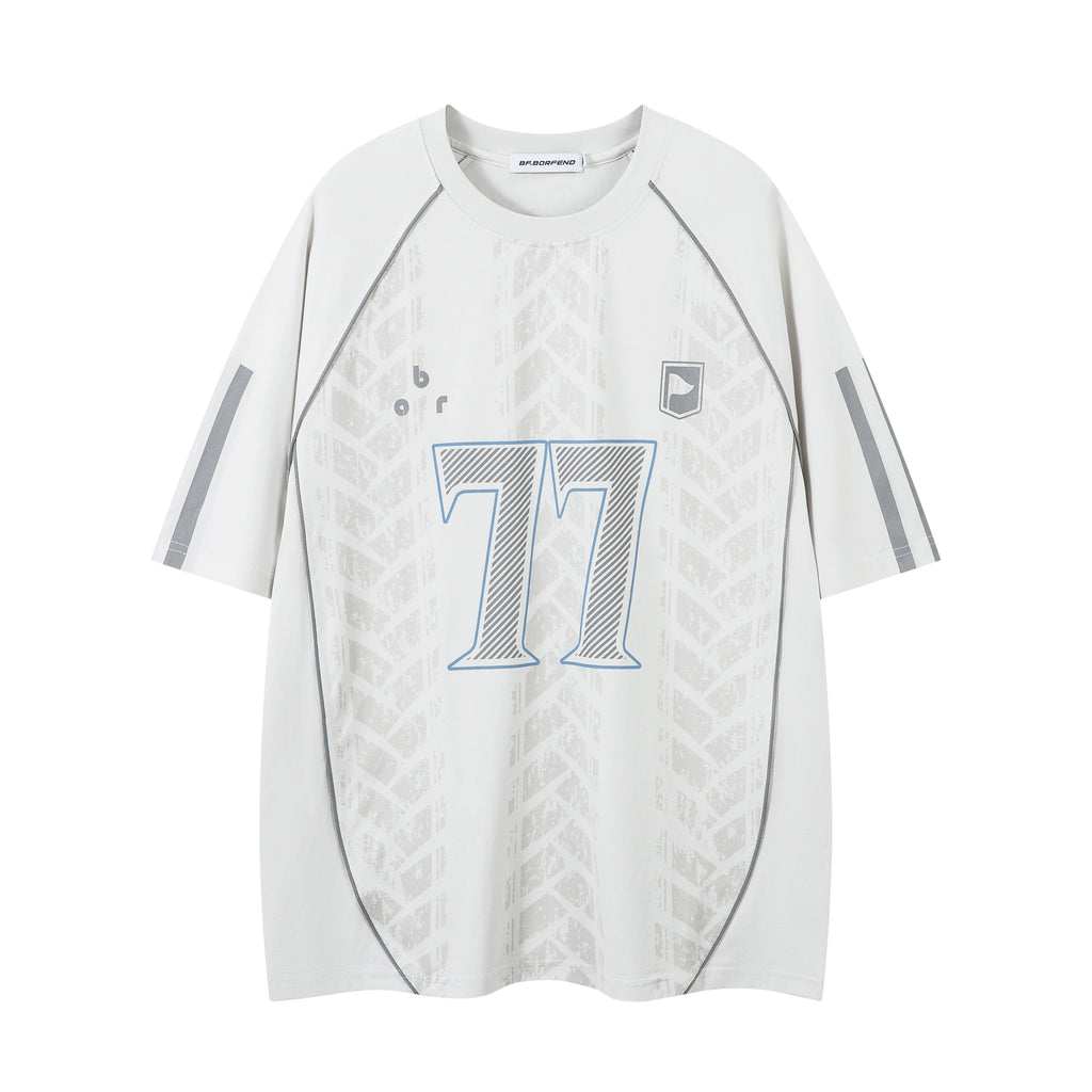 BeOurRule Vintage Tire Striped Sports Tee