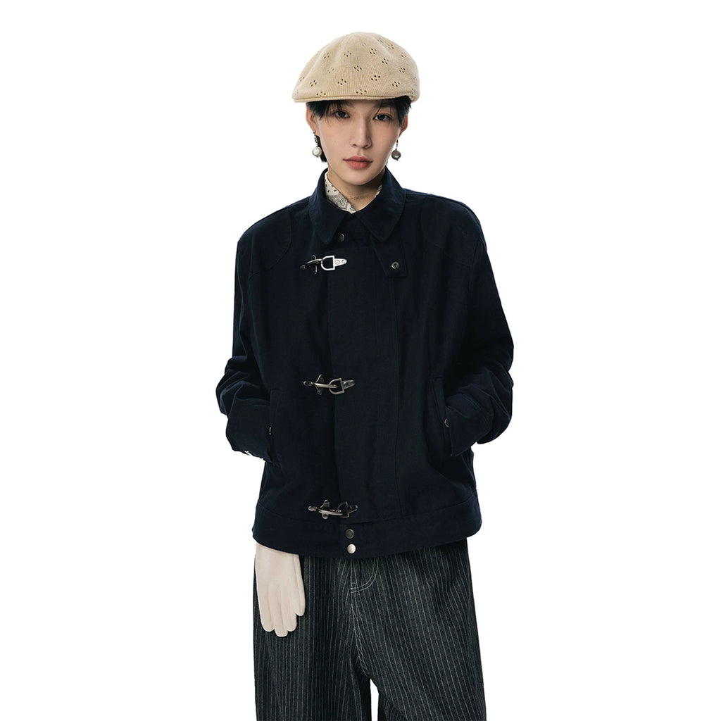 Sameuoo Micro Loose Short Hem Micro Jacket