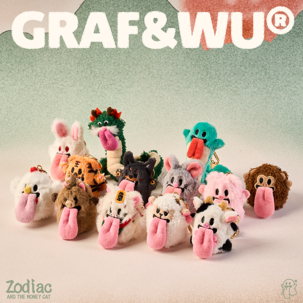 GRAF Zodiac and the Money Cat Plush Keychain