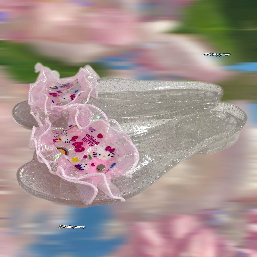 Salty gummy Jelly Platform Chunky Heel Sandal