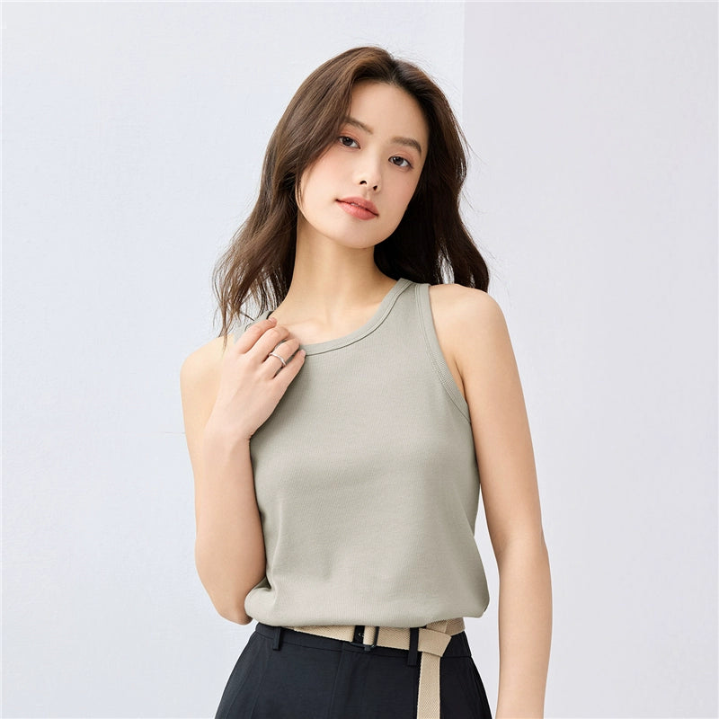 Giordano Elastic Pit Strip Slim Fit Crew Neck Sleeveless Tee