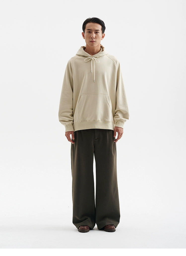 BUTTBILL Vintage Woolen Wide-leg Slacks
