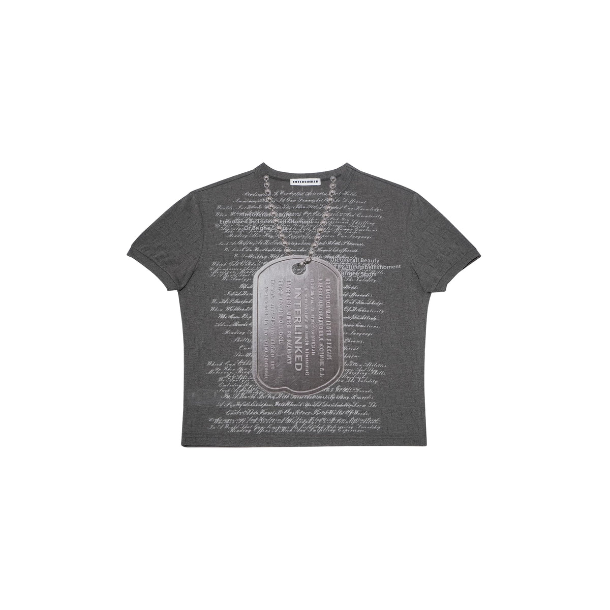 INTERLINKED Textured Cropped Tee
