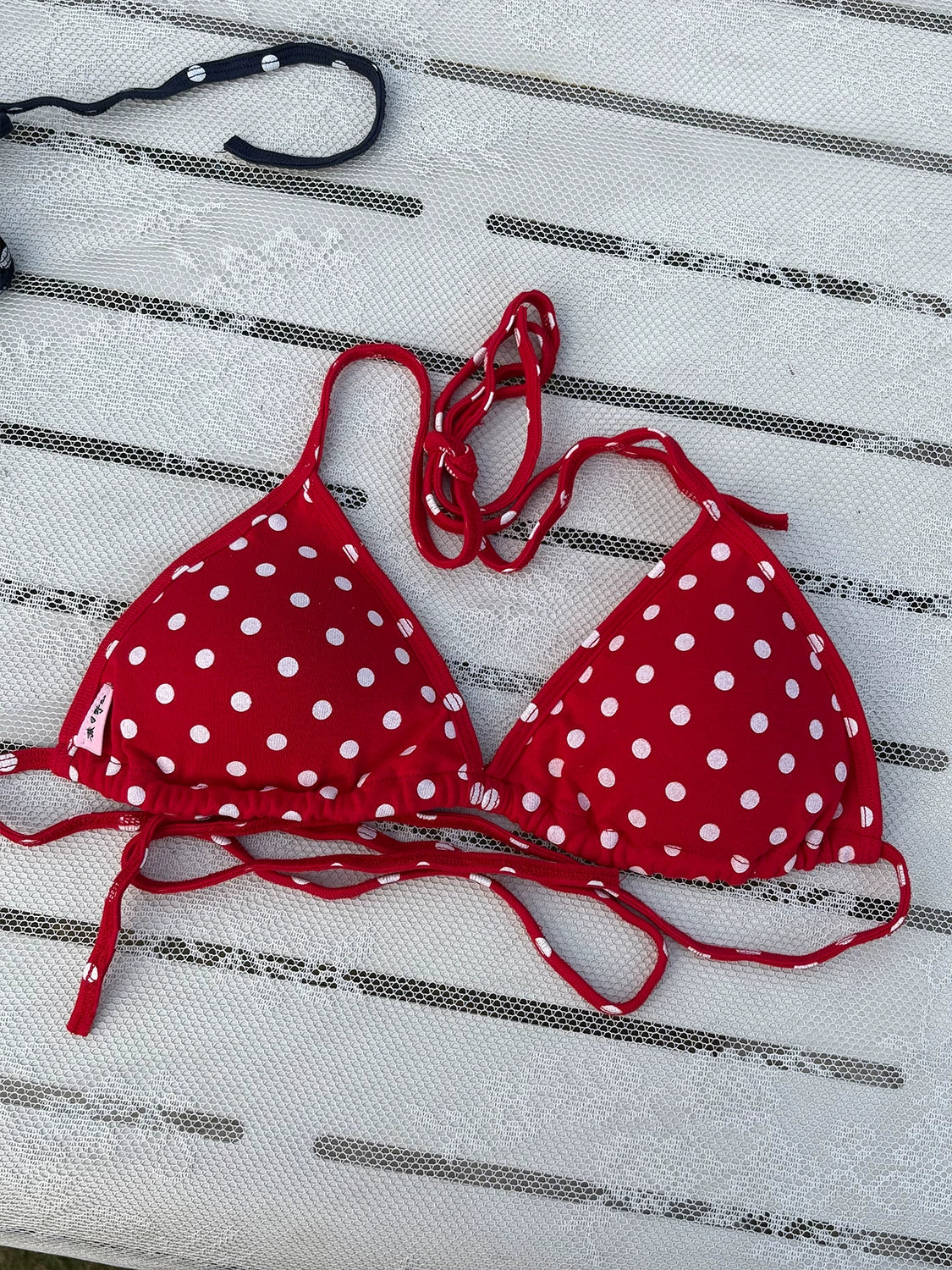 Kasugano TOO Nara Girl Polka Dot Strappy Triangle Bralette