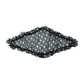 COSTUSTOOT Polka Dot Ruffle Silk Scarf