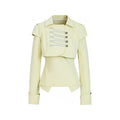 JIKOO Earl Grey Napoleon -Piece Cropped Vest & Long-Sleeve Tee