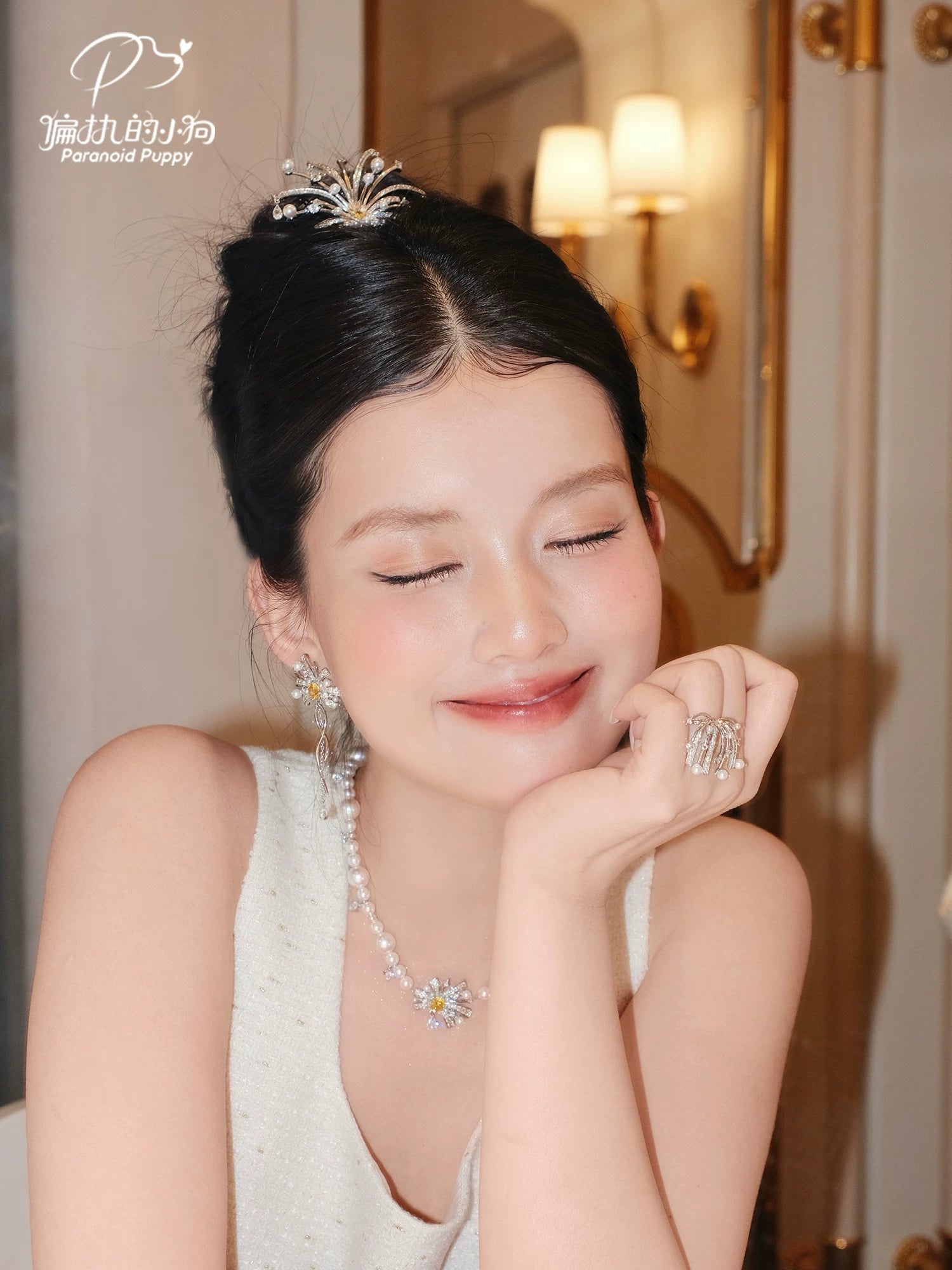 PP Gorgeous Jewelry Light Luxury Crown Hair Comb