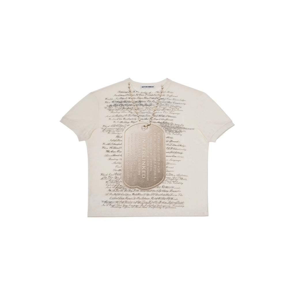 INTERLINKED Textured Cropped Tee
