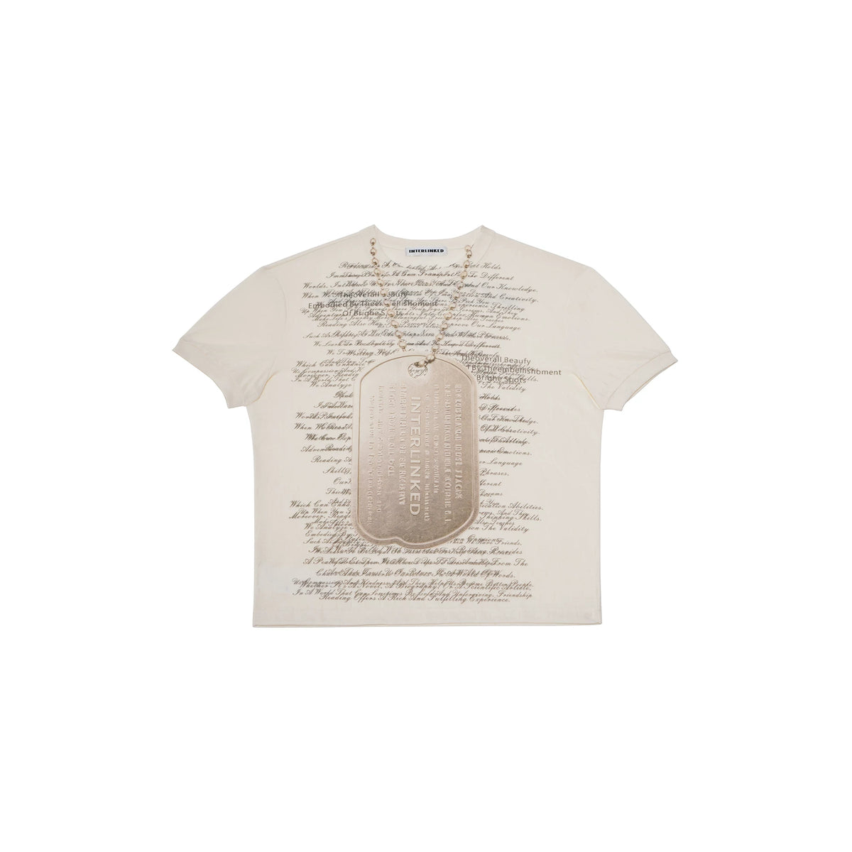 INTERLINKED Textured Cropped Tee