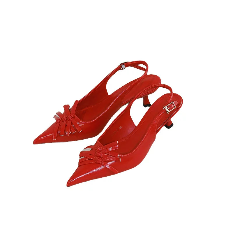 Mooreyu Pointed Toe Stiletto Heel Pump