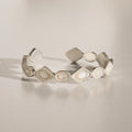 MEZZEM Rhombus Multi-Gemstone Open Cuff Bracelet
