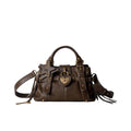 ECODAY Croc-Embossed Faux Leather Zip-Top Shoulder Bag