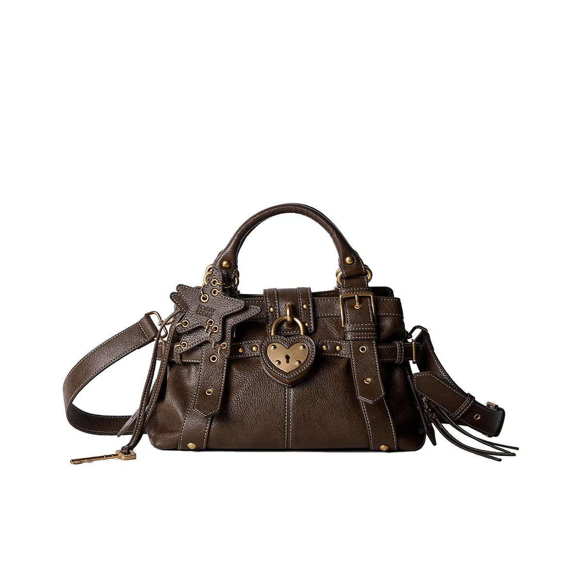 ECODAY Caramel Faux Leather Zip-Top Mini Square Shoulder Bag