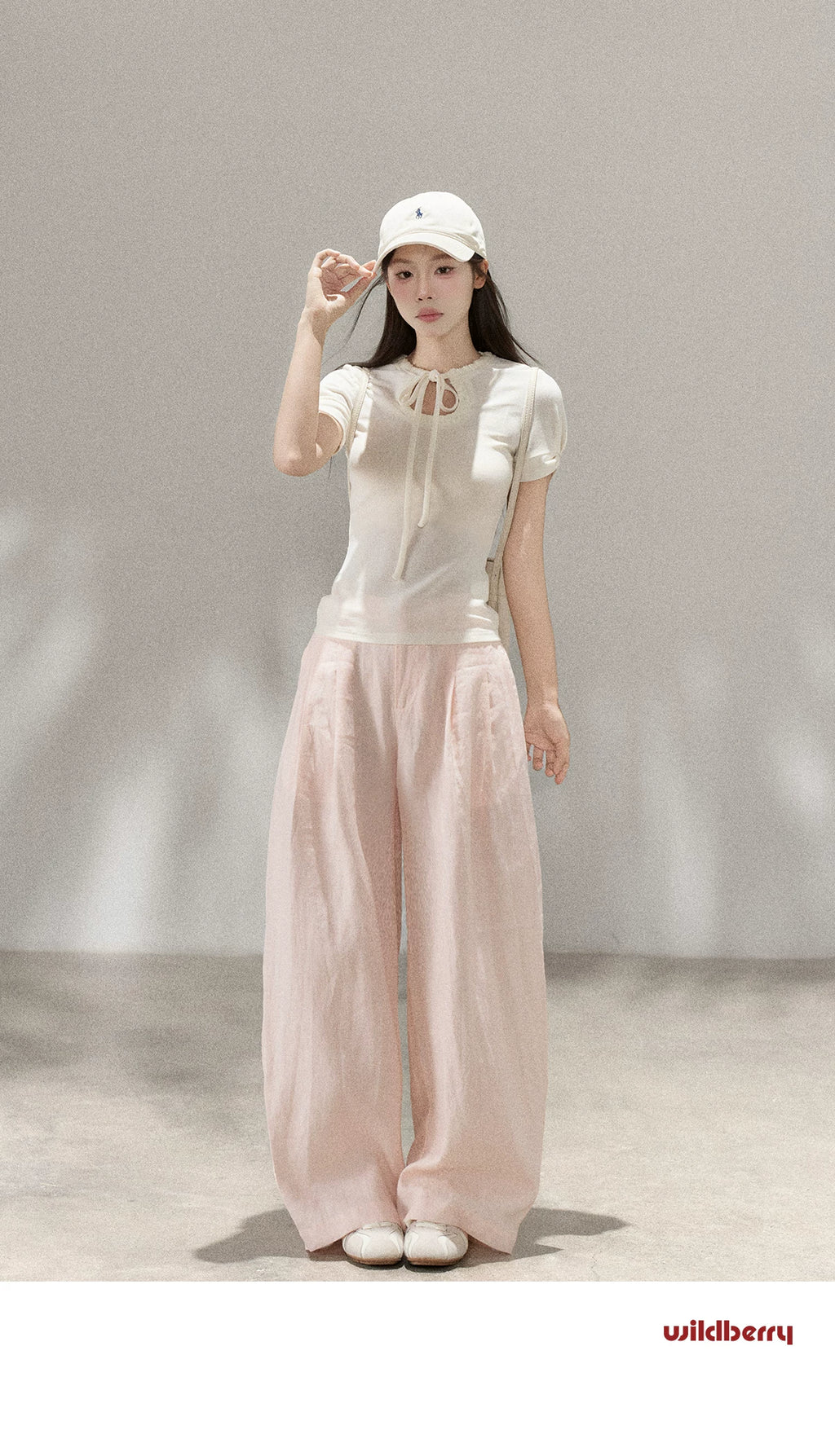 Wildberry Versatile High Waist Wide Leg Casual Pants