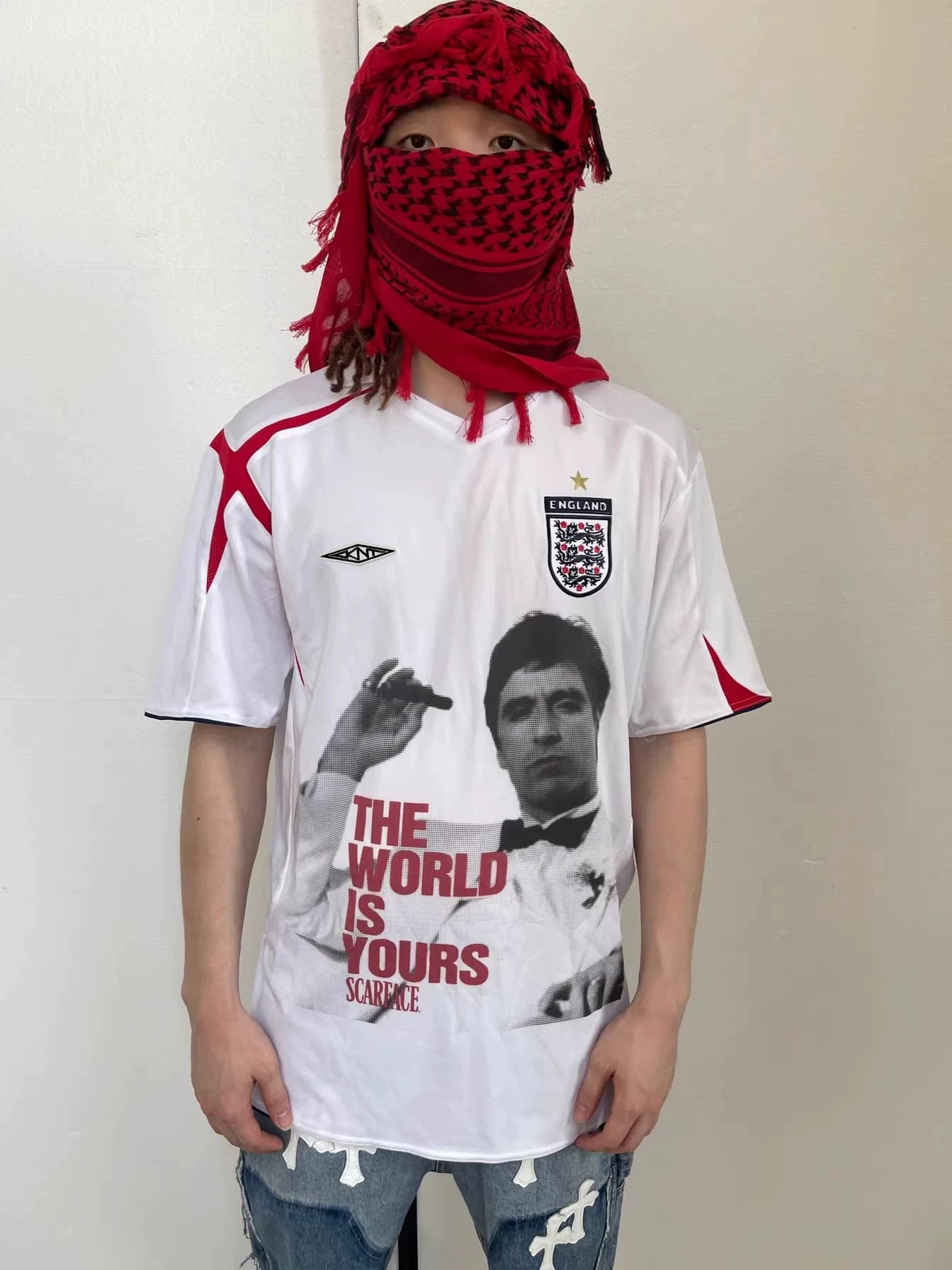 REMAKE England Portrait Print Nuo Football Short Sleeve