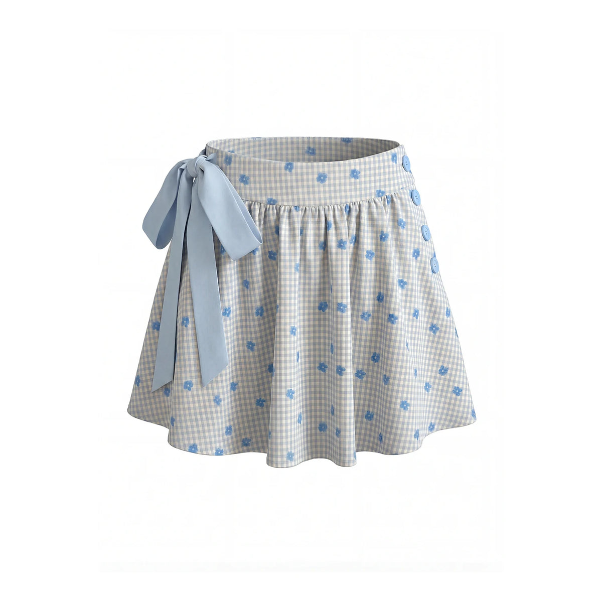 RRFIGHT Blue Floral Embroidered Two-Piece Set