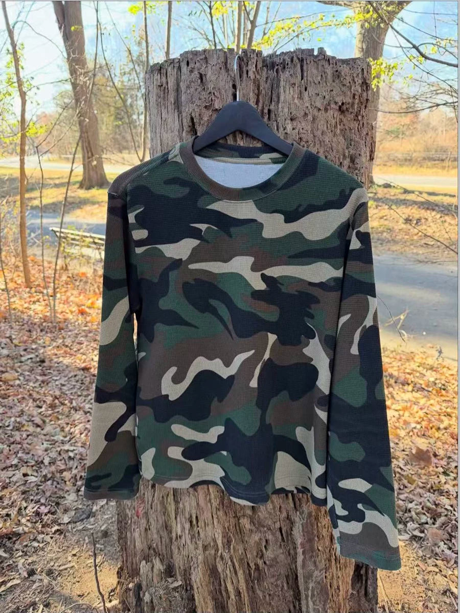 FTS Camouflage Waffle Embroidery Long Sleeve