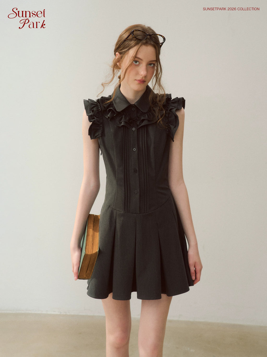SunsetPark Thursday Literature Class High-Waist A-Line Dress