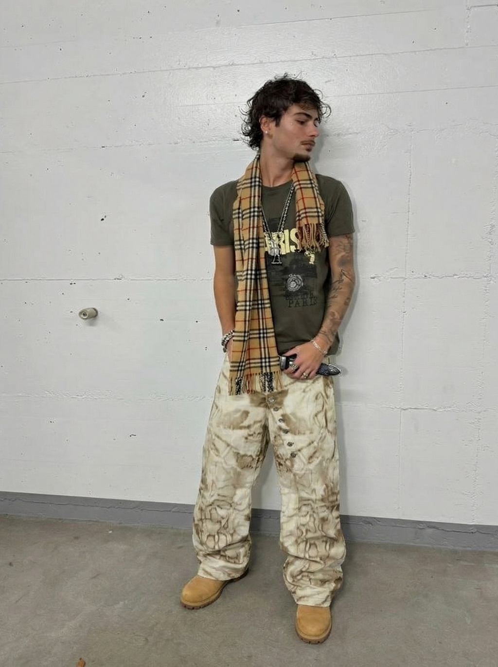 YBSSTREETMARKET Vintage Desert Snake Wide Leg Pants