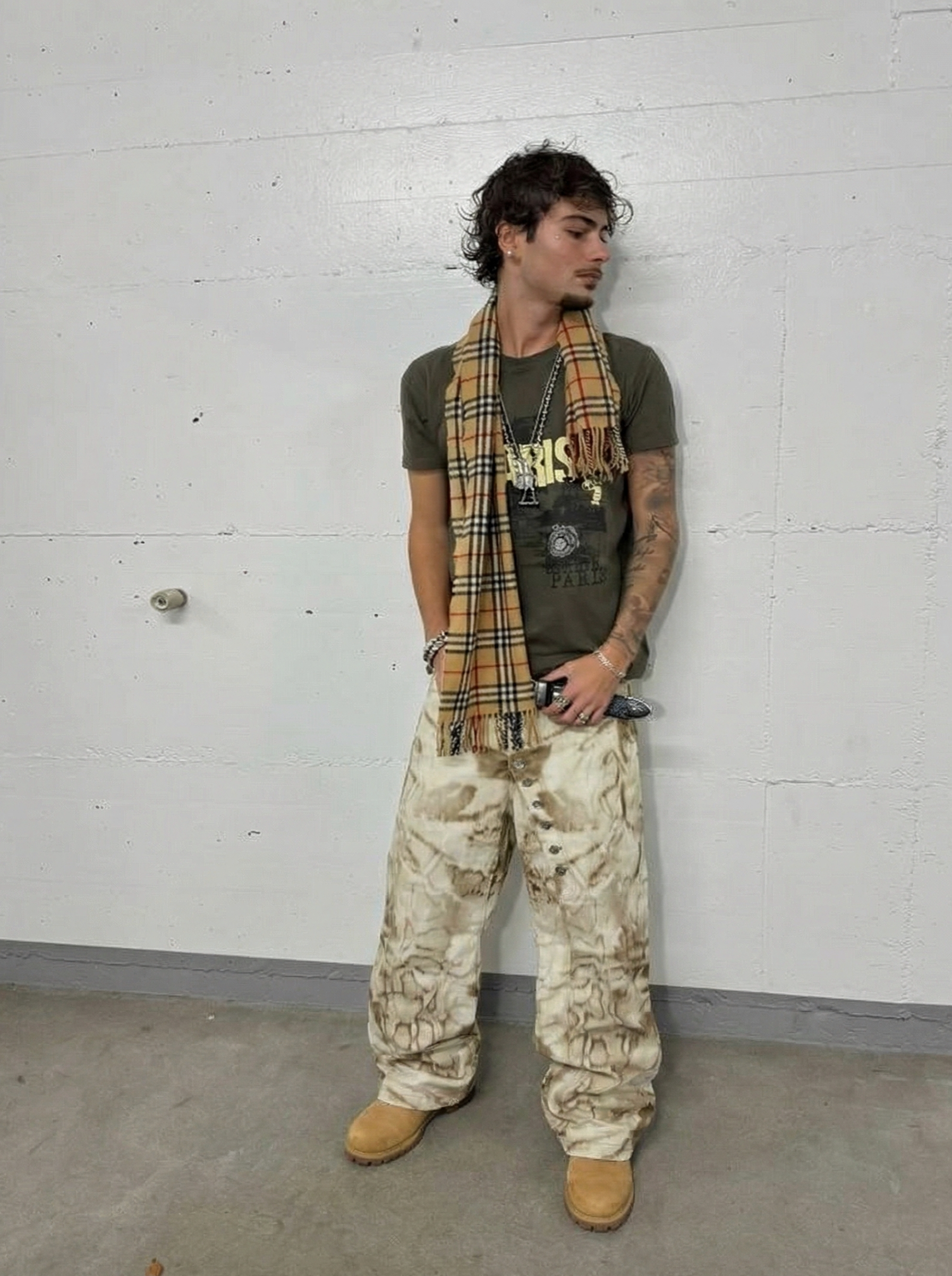 YBSSTREETMARKET Vintage Desert Snake Wide Leg Pants