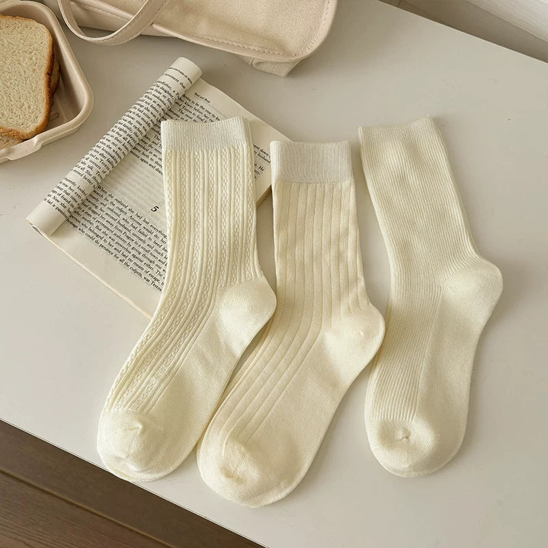 Halo Honey Moisture-Wicking Polka Dot Rolled Edge Mid-Calf Socks