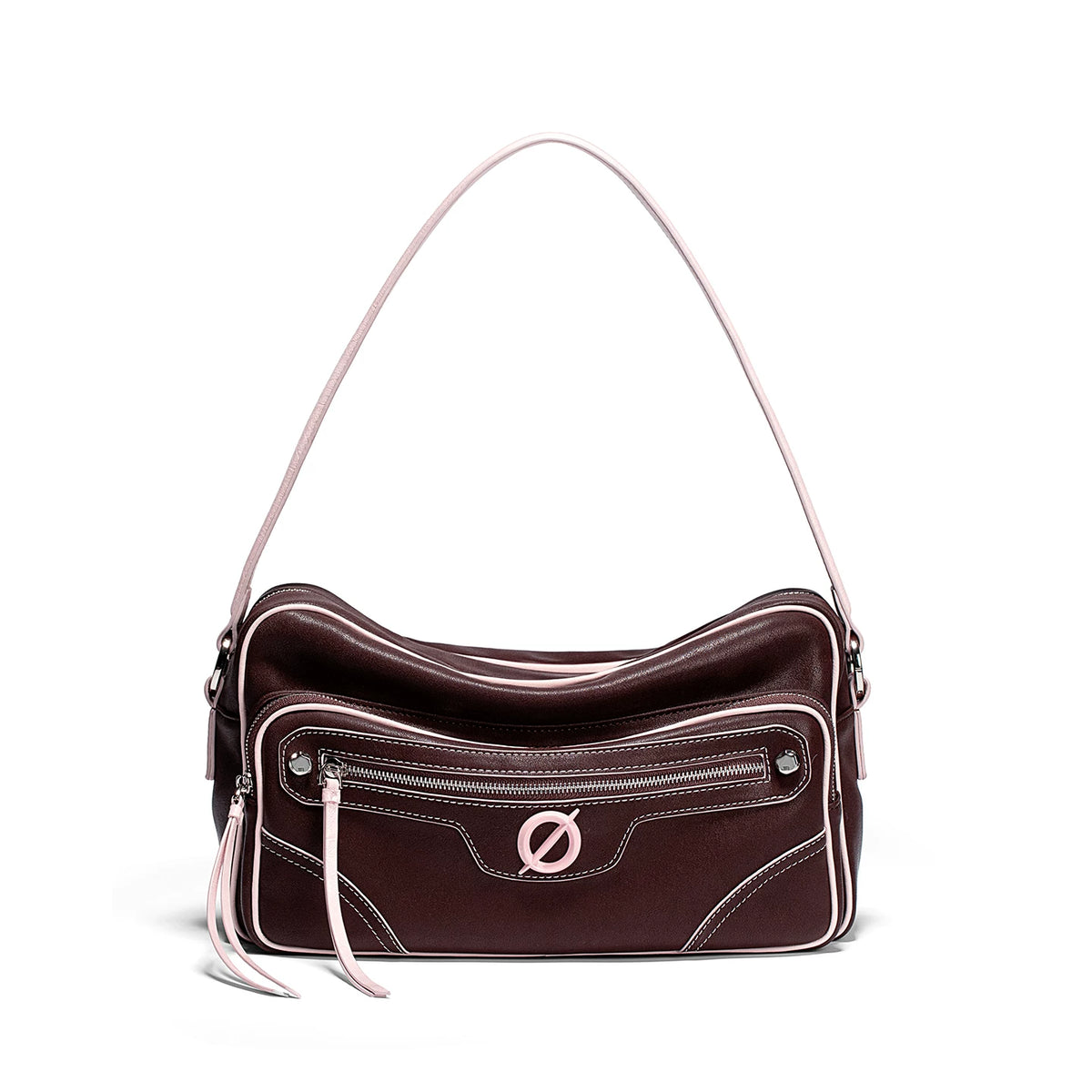 JELLY TOYBOY Pink Faux Leather Zip Crossbody Bag
