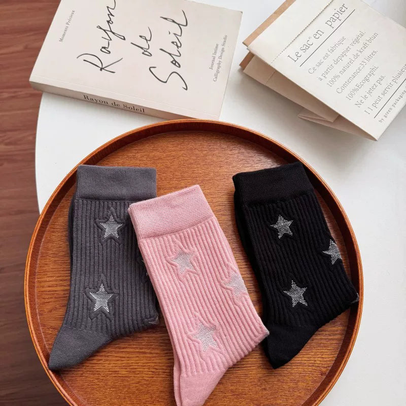 Halo Honey Vertical Stripe Moisture-Wicking Mid-Calf Socks
