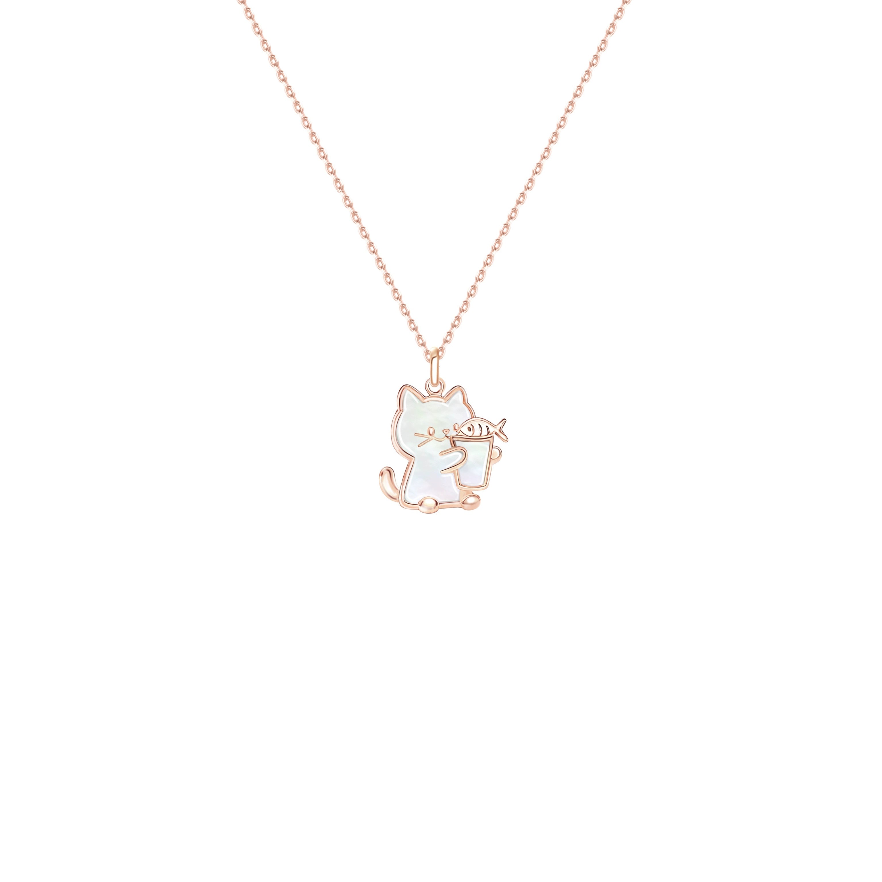 Oho Ou High-end Light Luxury Niche Kitten Necklace