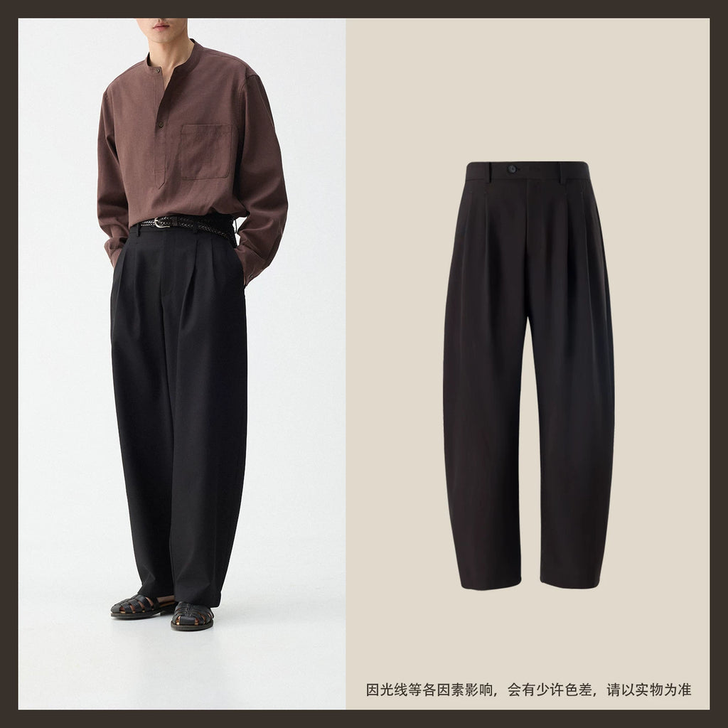 CULTUM Wide-Leg Pleated Trousers
