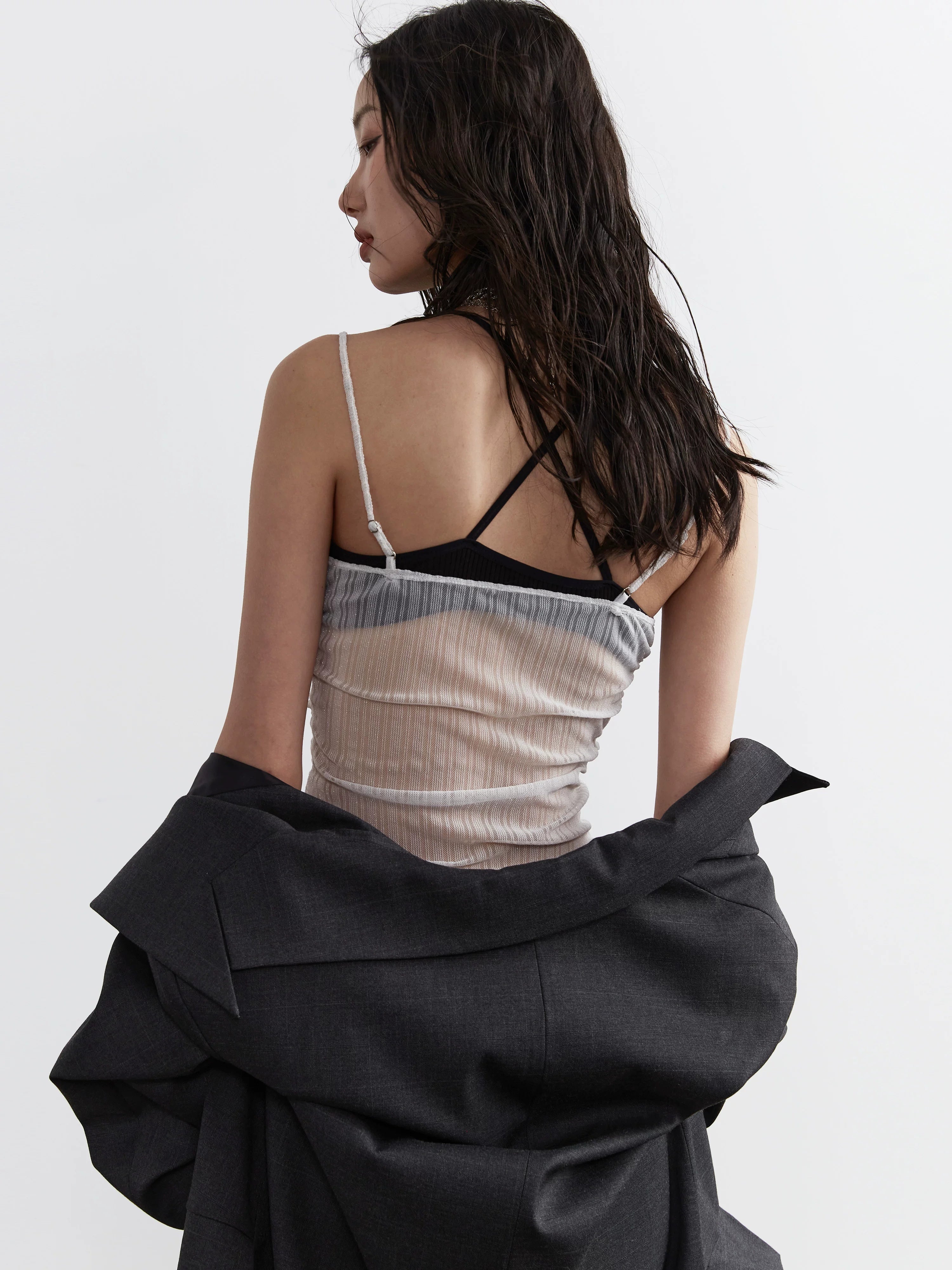 JNYLON Ruffled Versatile Short Stretch Strap