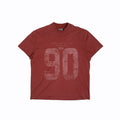 TH90 CREW Vintage Sports Print Washed Comfortable Drape T-Shirt