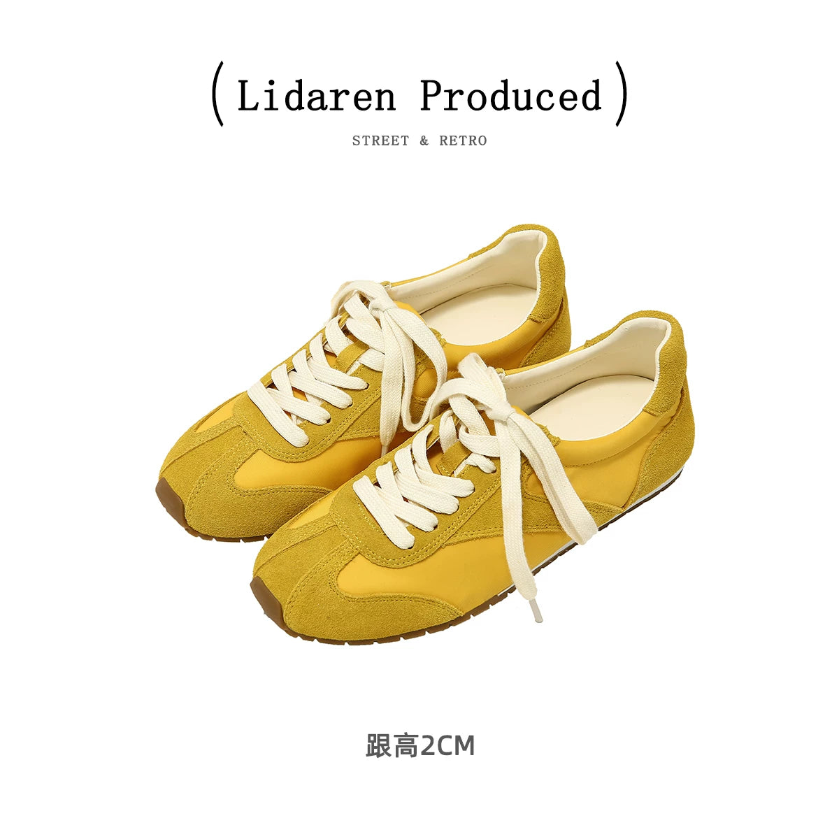 Lidaren Produced Suede Lace-Up Retro Training Sneaker