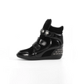 no E mosen Patent Leather Platform Wedge Sneaker