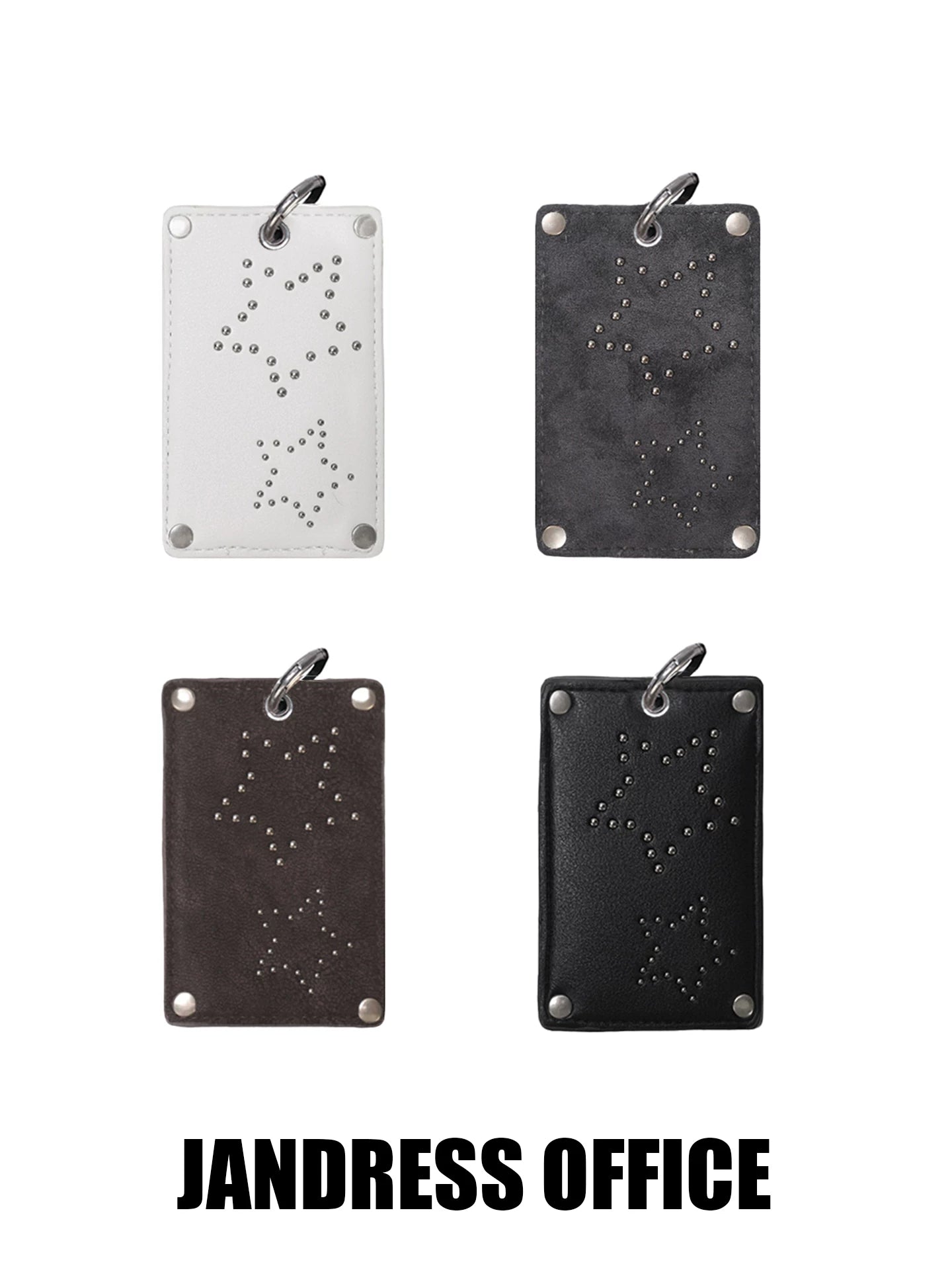 JANDRESS Black Faux Leather Card Holder