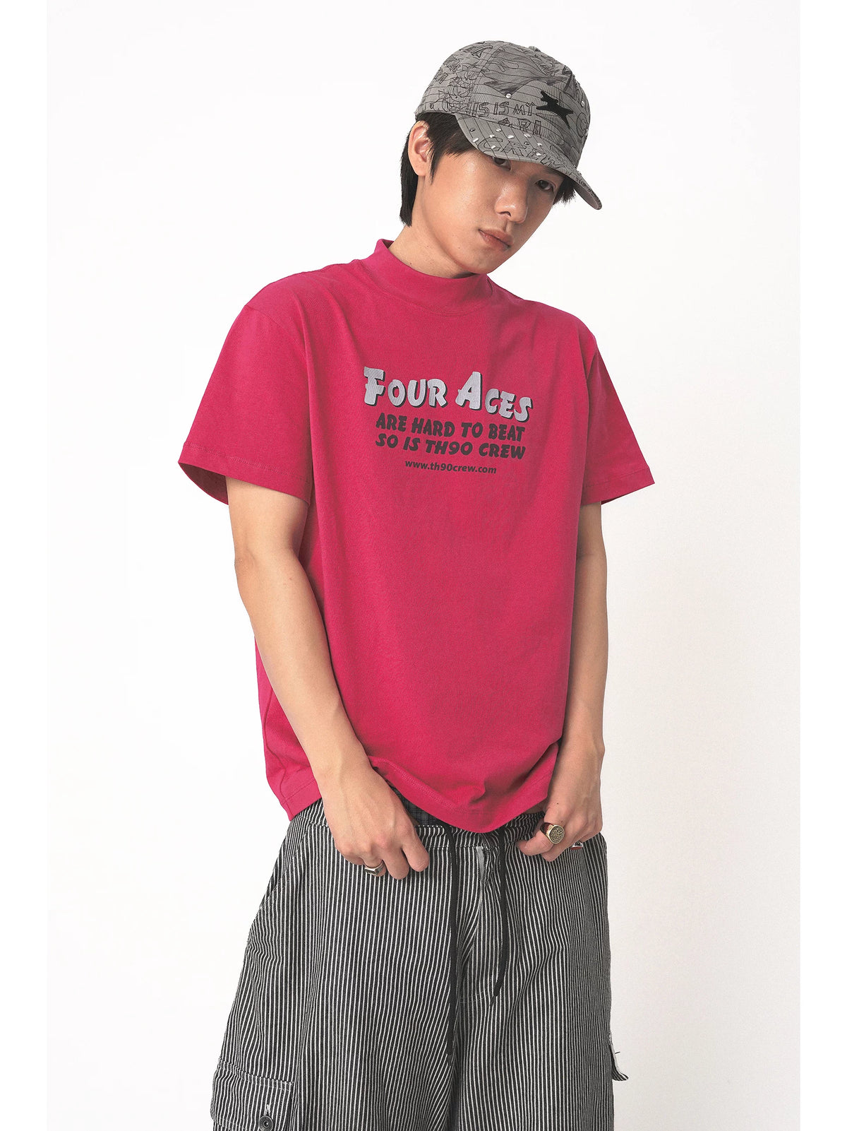 TH90 CREW Breathable Slim-Fit Half-Turtleneck Tee