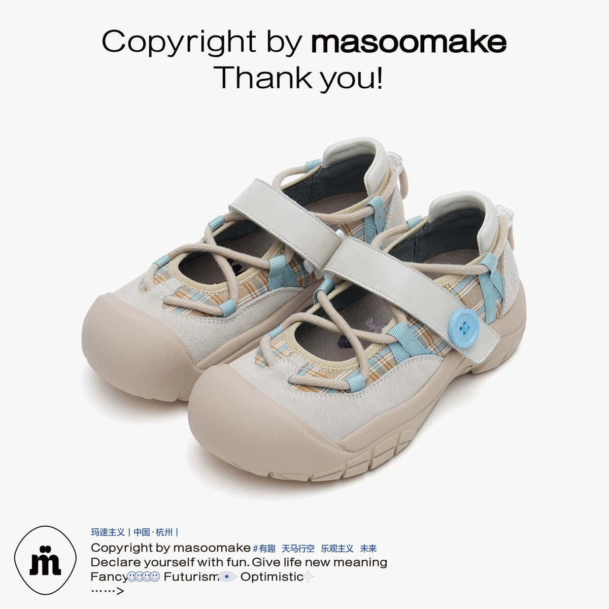 MASOOMAKE Leather Mary Jane Platform Sneaker