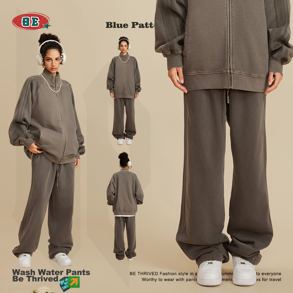 BE Trendy Brand Loose Straight Sweatpants