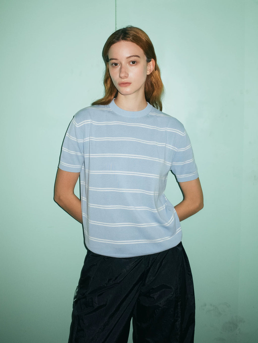 SUPERTOFU Striped Moisture-Wicking Regular Fit Tee