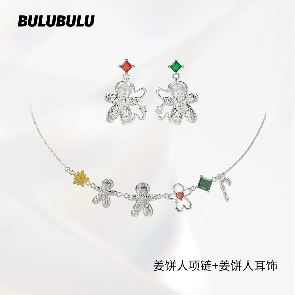 BULUBULU Gingerbread Man Premium Sense Collarbone Chain